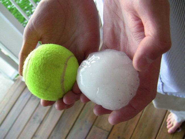 Tennis Ball Sized Hail (Because Golf Ball sized hail is too small for us!) 